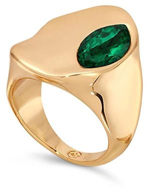 Ettika Liquid Crystal Cocktail Ring - Metallic
