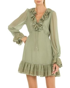 SECRET MISSION Poet Dress - Green