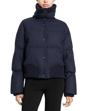 Theory Cozy Collar Puffer Coat - Blue
