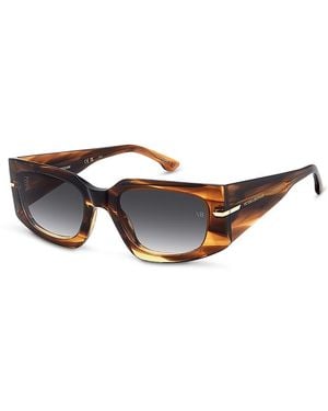 Victoria Beckham Rectangular Sunglasses, 53Mm - Brown