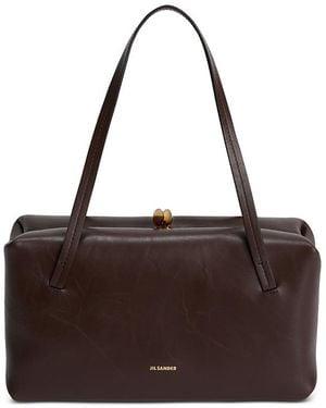 Jil Sander Goji Pillow Small Leather Handbag - Brown
