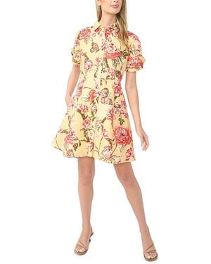 Ted Baker Stina Twist Sleeve Flared Mini Dress - White