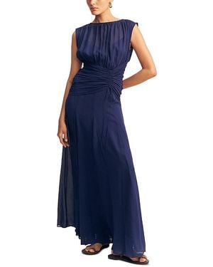 Shona Joy Romy High Neck Maxi Dress - Blue