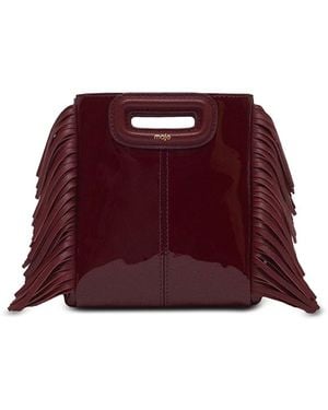 Maje M Mini Patent Leather Bag - Red