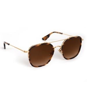 Krewe Austin Aviator Sunglasses, 53Mm - Brown