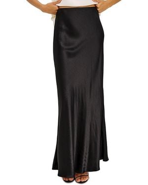Rails Romina Satin Maxi Skirt - Black