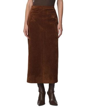 Joe's Jeans The Faux Suede Welt Pocket Midi Skirt - Brown