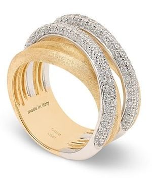 Marco Bicego 18K & Jaipur Alta Diamond Five Row Crossover Ring - Metallic