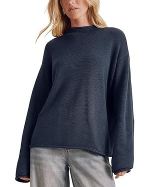Splendid Elsie Roll Neck Sweater - Blue