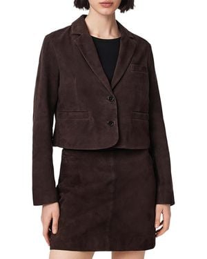 AllSaints Apton Suede Blazer - Black