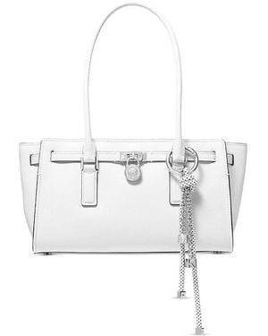 Michael Kors Hamilton Moderne Small Leather Satchel - White