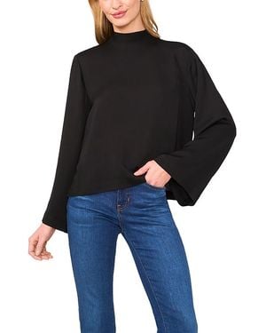 Ted Baker Mock Neck Wide Sleeve Top - Black