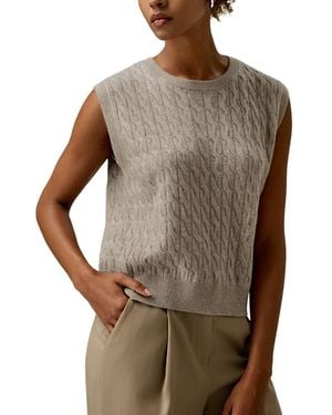 LILYSILK Baby Cashmere Sweater Vest - Brown