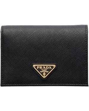 Prada Small Saffiano Leather Wallet - Black