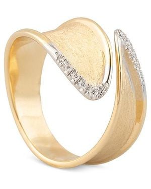Marco Bicego 18K Lunaria Twist Diamond Wrap Ring - Metallic
