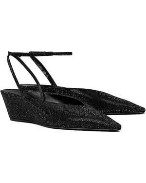 Tory Burch Pave Wedge Flats - Black