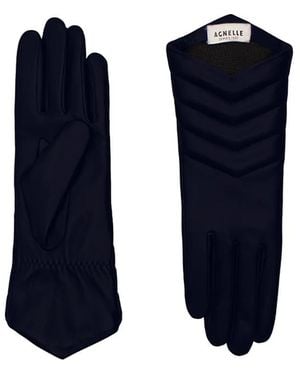Agnelle Apoline Quilted Gloves - Blue