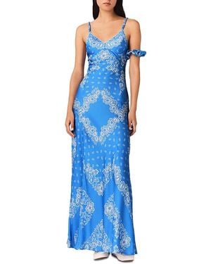 Maje Patterned Maxi Dress - Blue