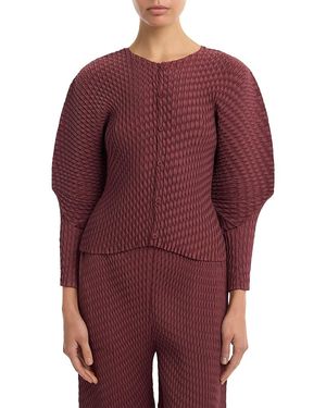 Issey Miyake Pleats Please Sleek Pleats Top - Red