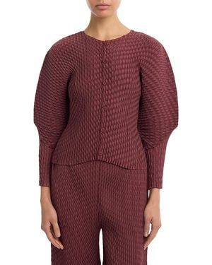 Issey Miyake Pleats Please Sleek Pleats Top - Red