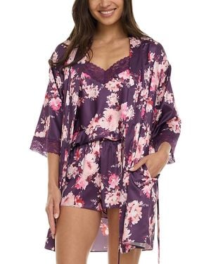 Flora Nikrooz Sabrina 3-Piece Travel Pyjama Set - Purple