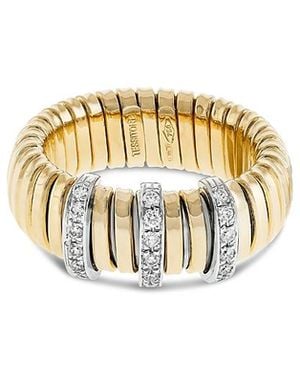 Alberto Milani 18K Diamond Via Mercanti Tubogas Ring - White