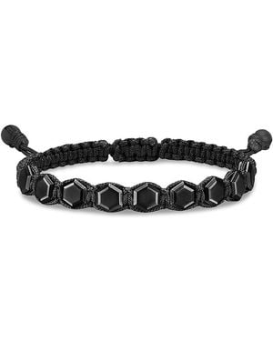 David Yurman Faceted Woven Bracelet - Black