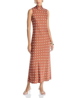 French Connection Ennis Satin Midi Dress - Brown