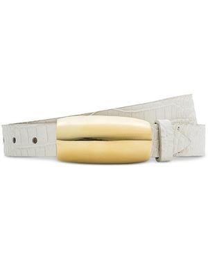 L'Agence Marlowe Leather Belt - Metallic