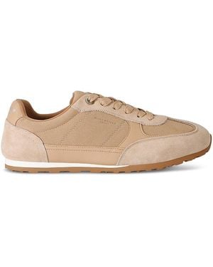 Kurt Geiger Carlton Suede Low Top Sneakers - Natural