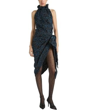 Balmain Draped Dress - Blue