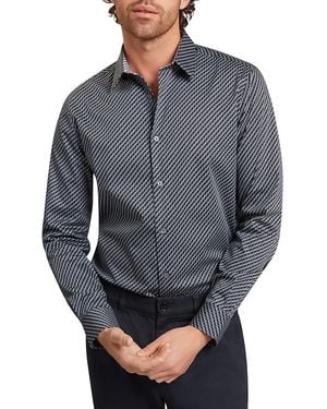 Ted Baker Grelish Slim Fit Geo Print Stretch Cotton Button-Up Shirt - Gray