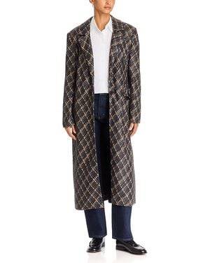 Twp Crosshatch Leather Mattie Coat - Black