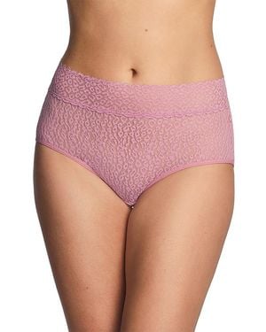 Wacoal High Bar Lace Briefs - Pink