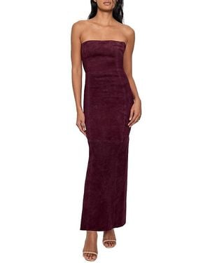 AS by DF Venus Stretch Suede Dress - Red