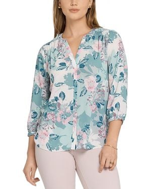 NYDJ Pintuck Blouse - Blue