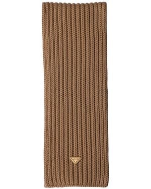 Prada Wool Scarf - Natural