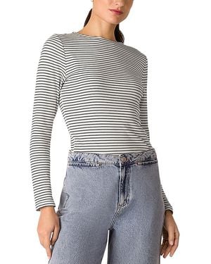 Whistles Striped Top - Gray
