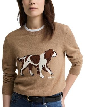 Barbour Fareham Cotton & Cashmere Dog Graphic Sweatshirt - Brown