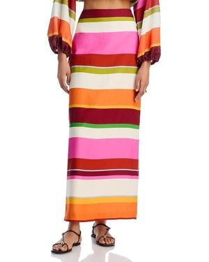 Cala De La Cruz Bruna Linen Maxi Skirt - Red