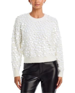 Cinq À Sept Briana Sequin Pullover Sweater - White