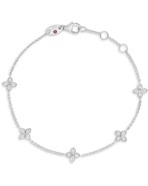 Roberto Coin 18K Verona Love By The Inch Diamond Station Bracelet - White