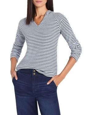 NIC+ZOE Soft Thermal Split Neck Top - Blue