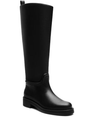 Stuart Weitzman Celia Leather Riding Boots - Black