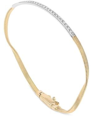 Marco Bicego 18K & Marrakech Diamond Twist Bangle Bracelet - Metallic