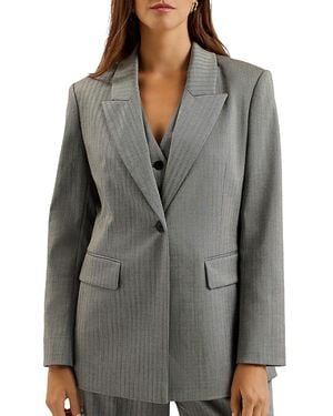Ted Baker Koa Metallic Pinstriped Blazer - Gray