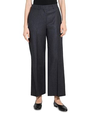 Theory Classic Wool Wide Leg Pants - Black