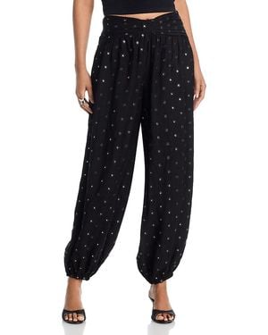 Aqua Mirror Balloon Pants - Black
