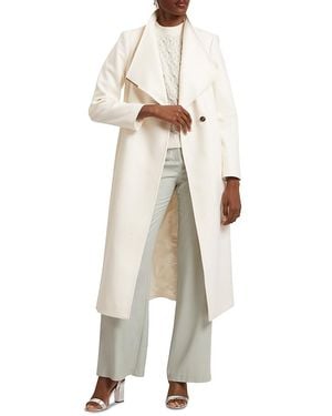 Ted Baker Rosell Wool Blend Wrap Coat - White