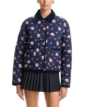 LoveShackFancy Norinda Quilted Jacket - Blue